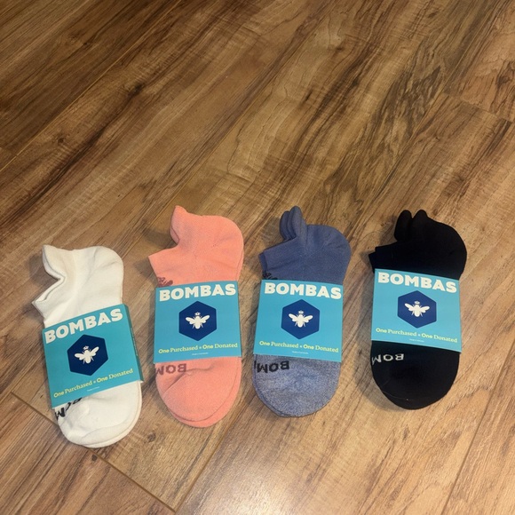 Bombas Ankle Socks - White, Pink, Blue, Navy - Picture 1 of 2